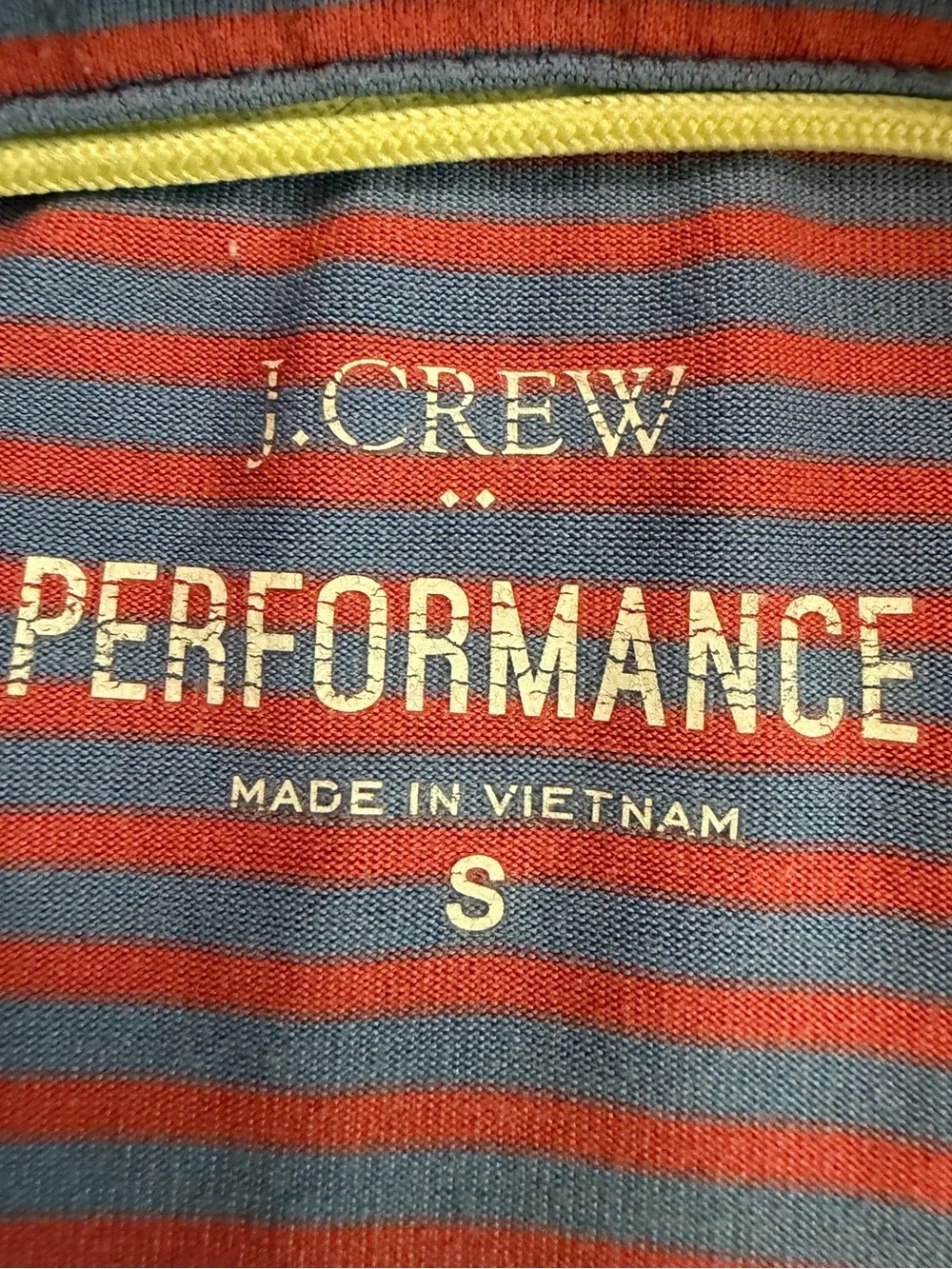 J.Crew Performance Striped Golf Polo Shirt Blue Pink Short Sleeve Size Small